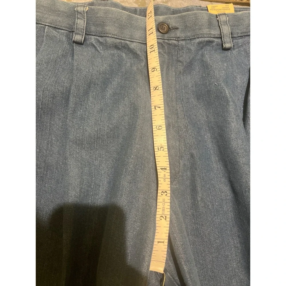NWT Dockers Mens Classic Fit Pleated Pants 36x36 Original Khaki Blue Denim Look